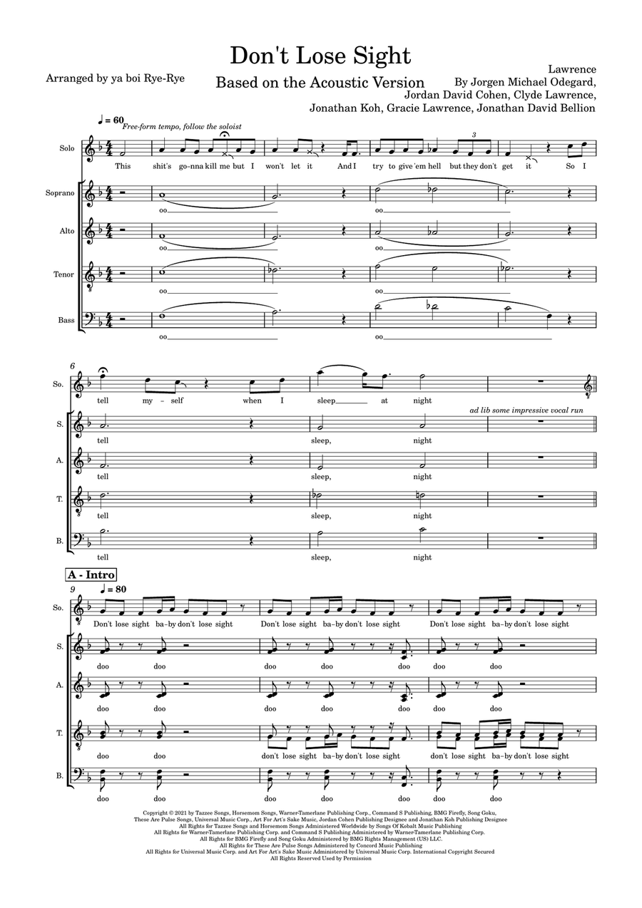Don't Lose Sight Divisi scores gallery preview page 1