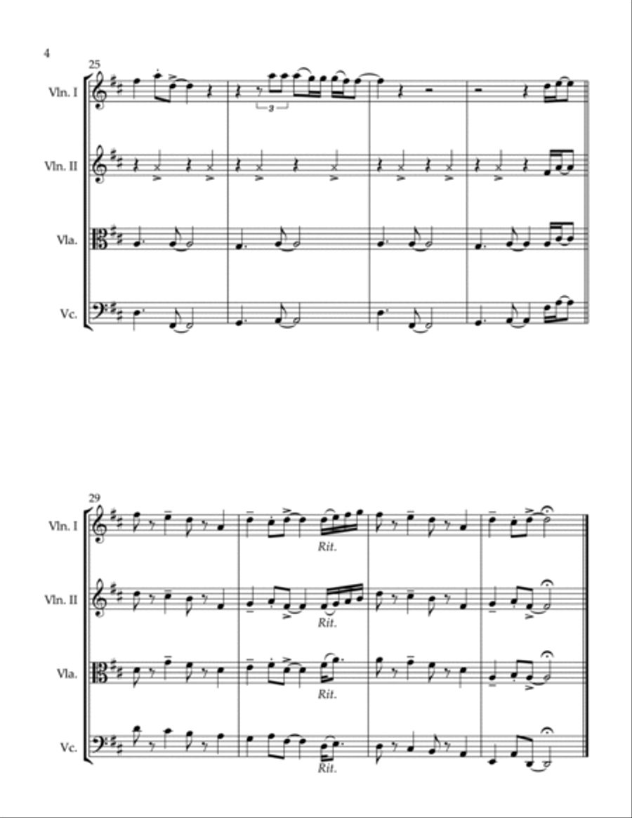 Thinking Out Loud Thinking Out Loud String Quartet scores gallery preview page 4