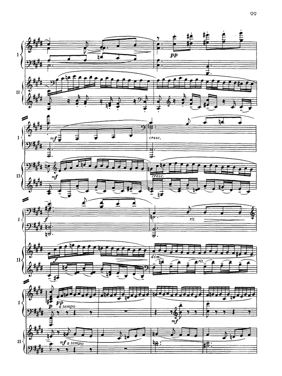 Suite No. 2, Opus 17 - III. Romance - Piano Duo (2 Pianos, 4 Hands) Piano Duet scores gallery preview page 5