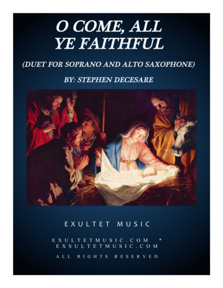O Come All Ye Faithful (Duet for Soprano and Alto Saxophone) image number null