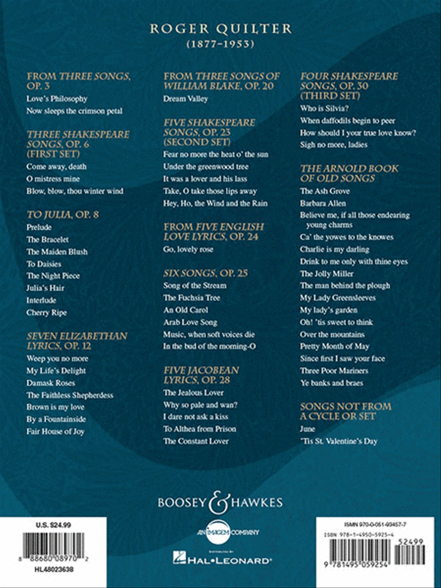 Roger Quilter – Collected Songs Low Voice scores gallery preview page 2