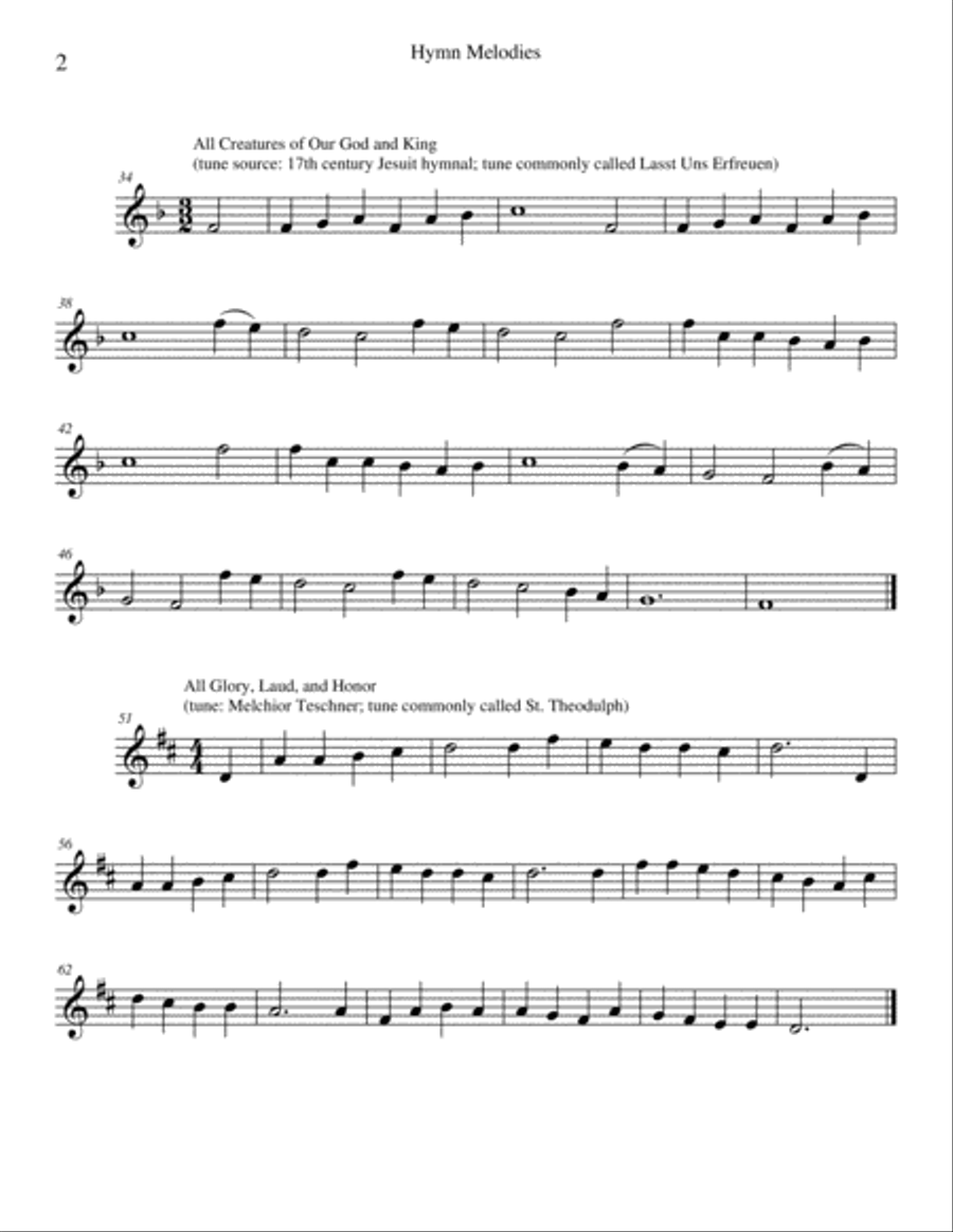 Hymn Melodies Trumpet Solo scores gallery preview page 3