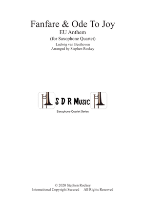 Book cover for Fanfare and Ode To Joy for Saxophone Quartet