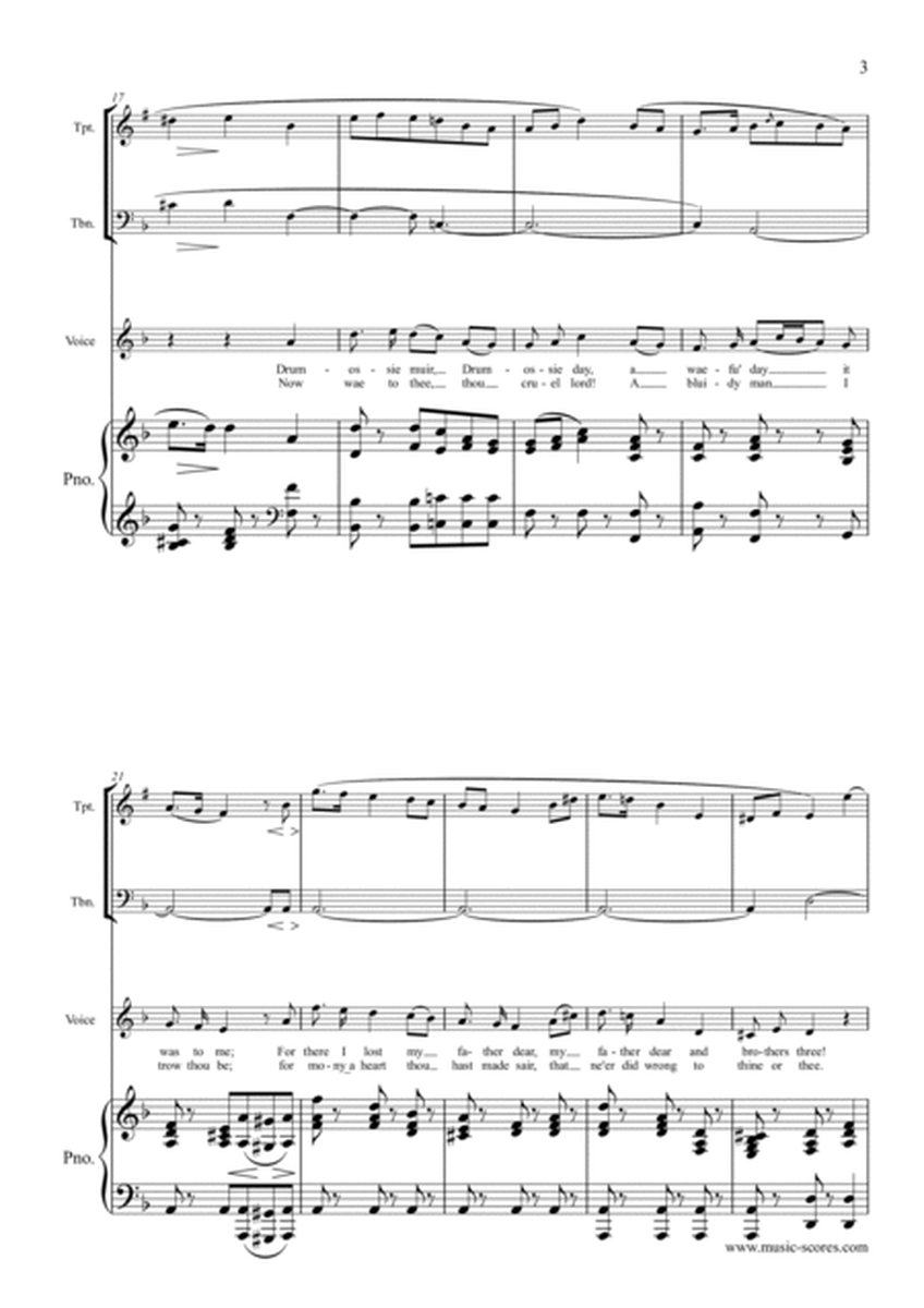The Lovely Lass of Inverness, Op. 108 - Voice, Trumpet, Trombone and Piano image number null
