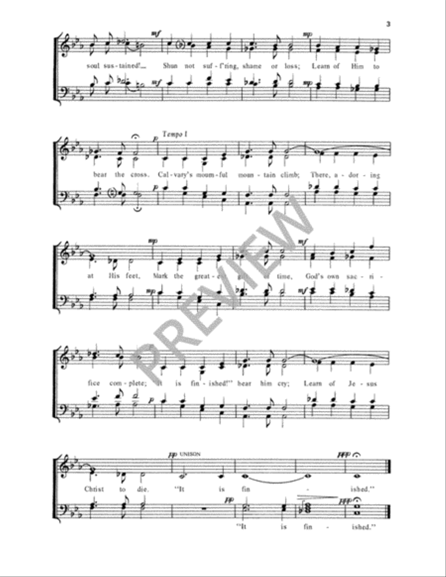 Go to Dark Gethsemane Go to Dark Gethsemane 4-Part scores gallery preview page 4