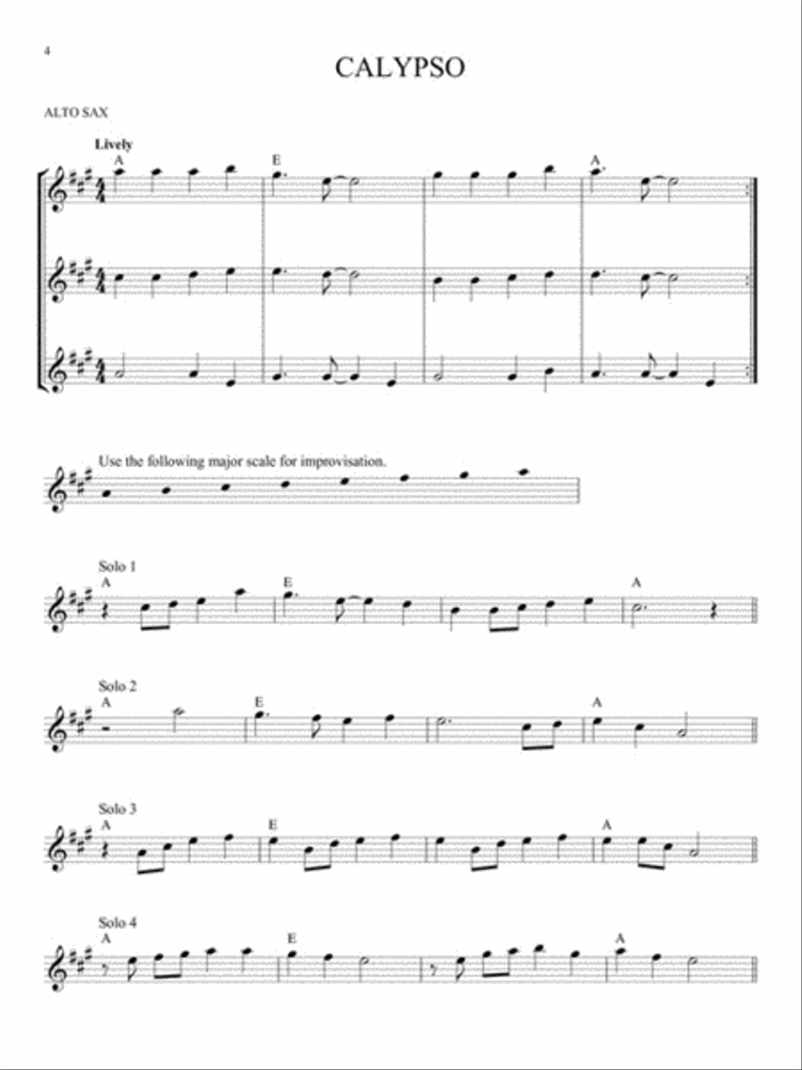 Easy Improvisation Alto Saxophone scores gallery preview page 4