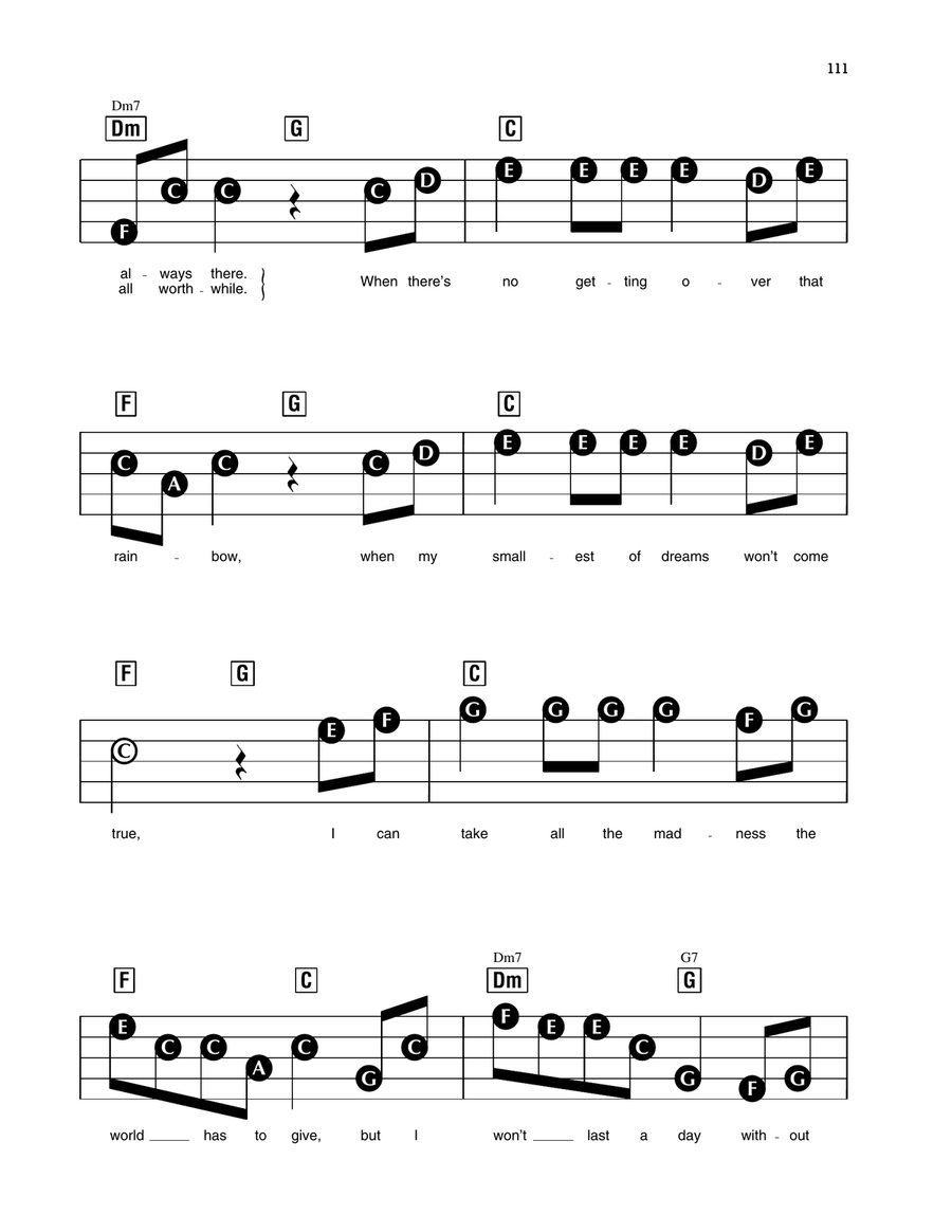 I Won't Last A Day Without You Electronic Keyboard scores gallery preview page 2