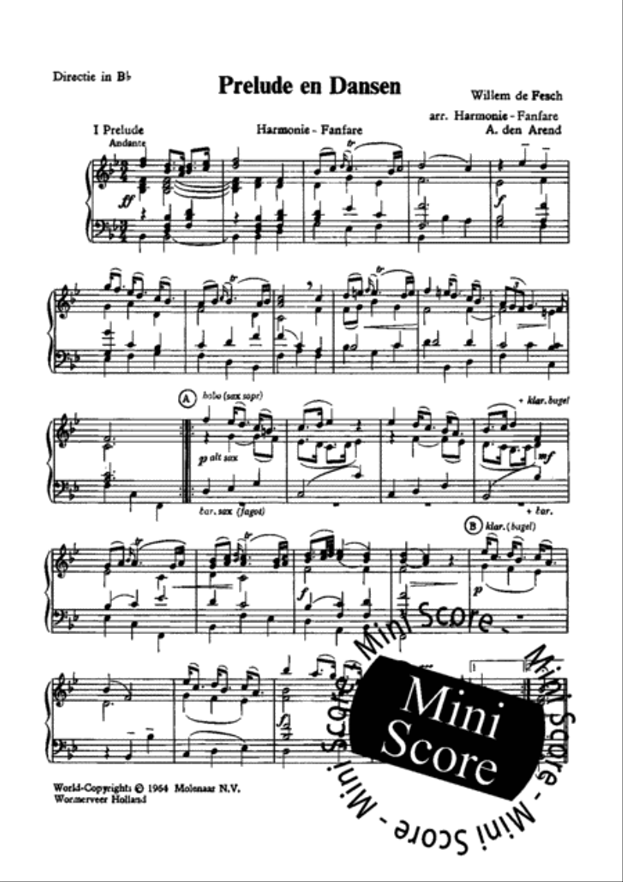 Prelude en Dansen Fanfare Band scores gallery preview page 5