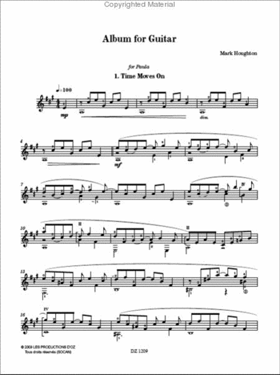 Album for Guitar Classical Guitar scores gallery preview page 2