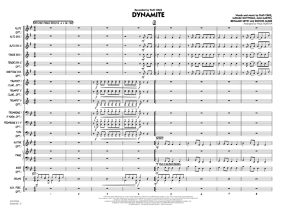 Dynamite - Full Score Jazz Ensemble scores gallery preview page 2