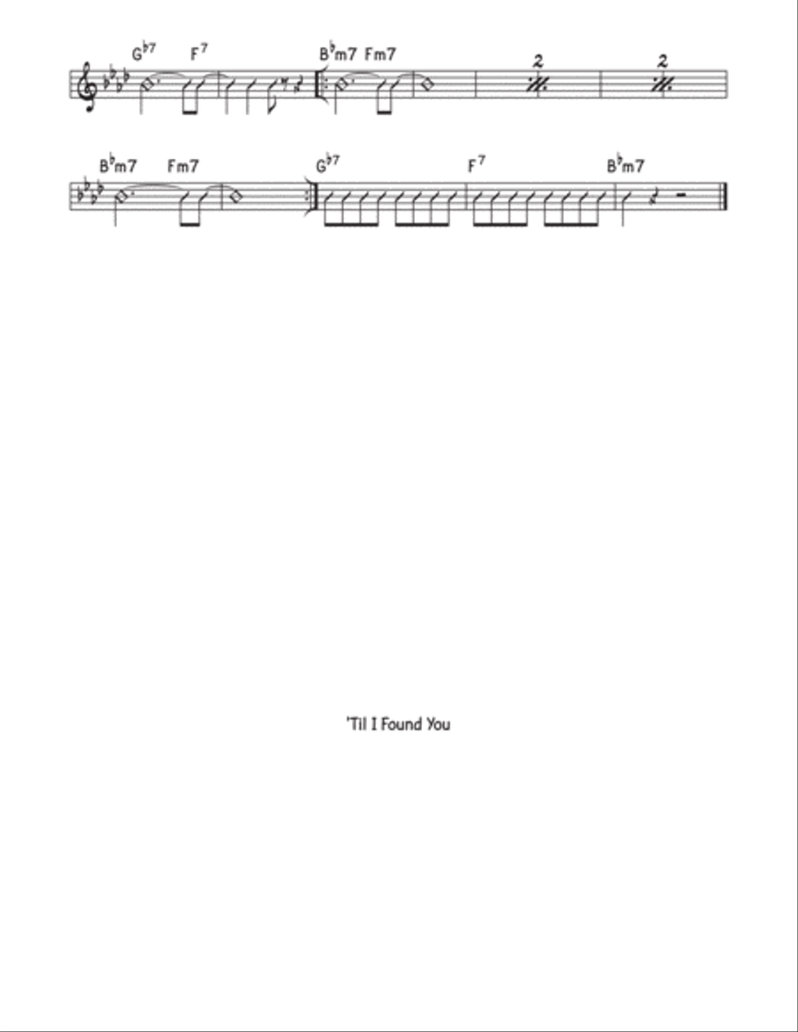 'til I Found You Piano scores gallery preview page 2