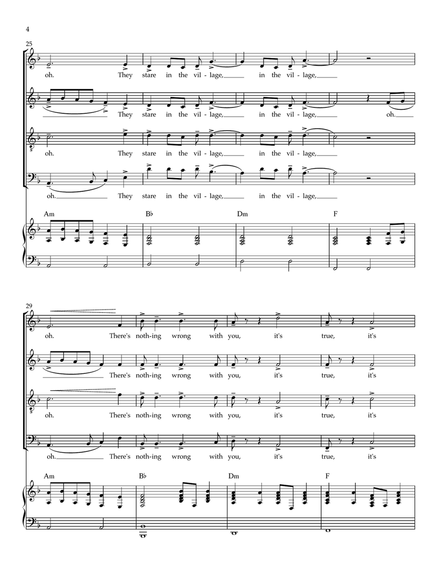 The Village 4-Part scores gallery preview page 4