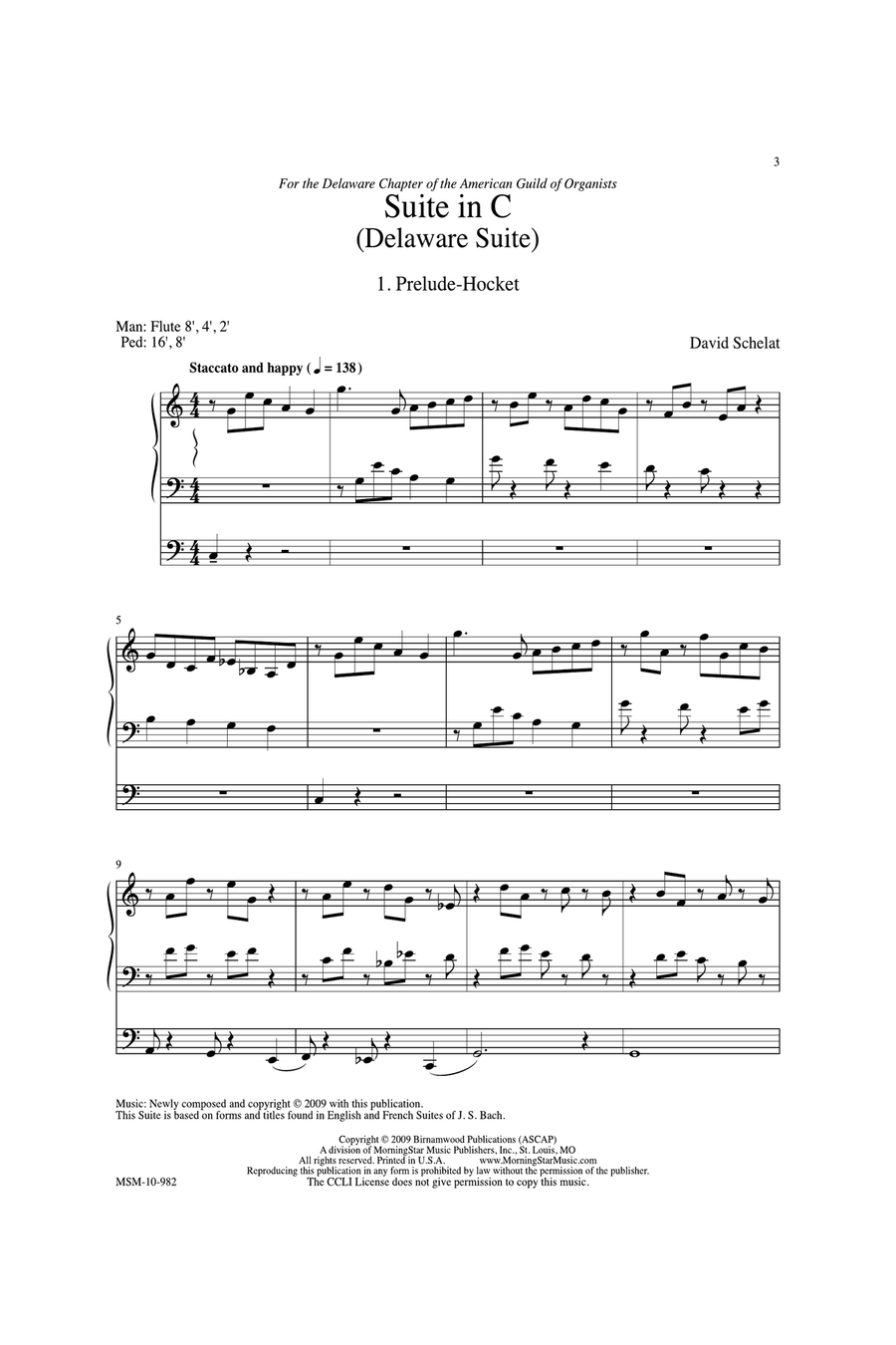 Suite in C Organ scores gallery preview page 3
