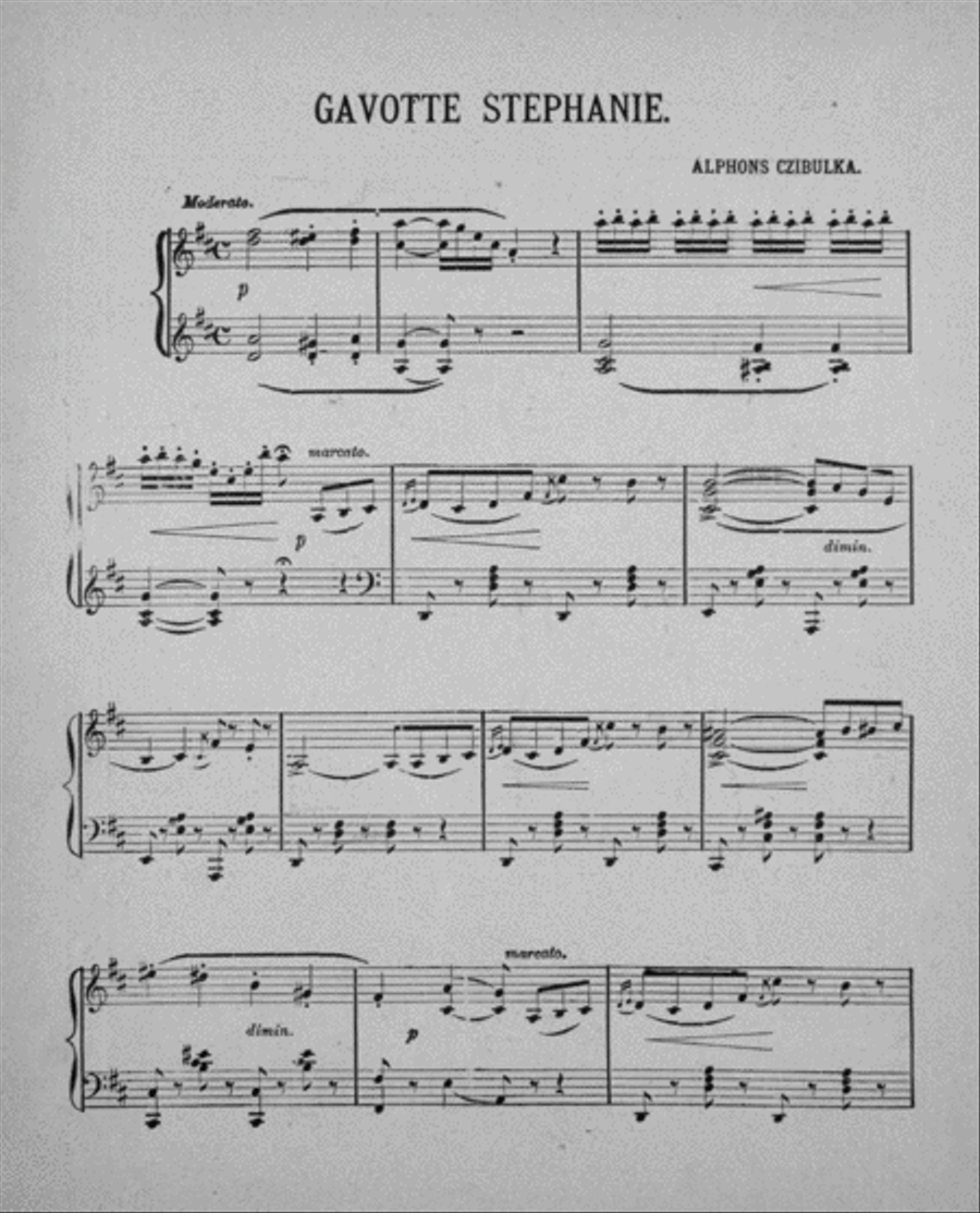 Gavotte Stephanie Piano Solo scores gallery preview page 2