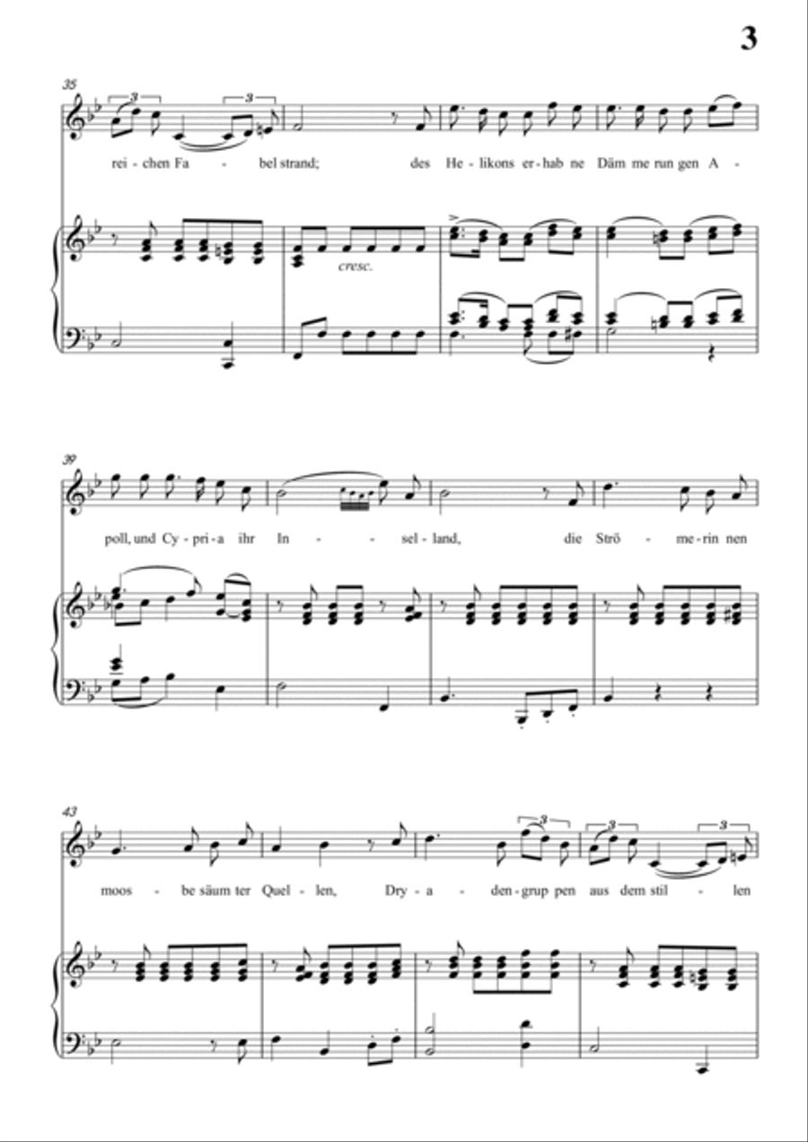 Schubert-Uraniens Flucht(Urania's Flight),D.554 in bE for Vocal and Piano Voice scores gallery preview page 4