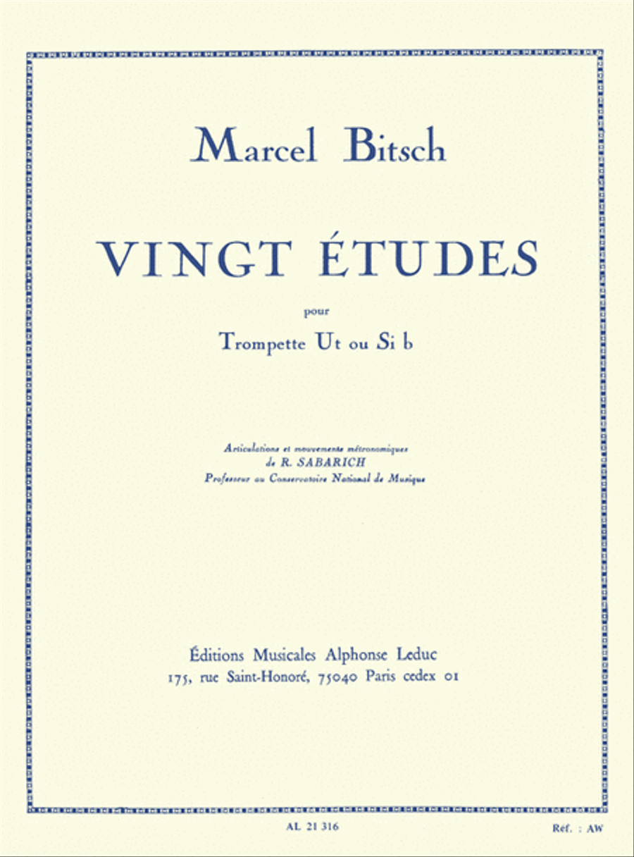 Vingt Etudes Trumpet Solo scores gallery preview page 1