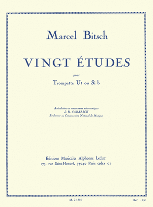 Book cover for Vingt Etudes
