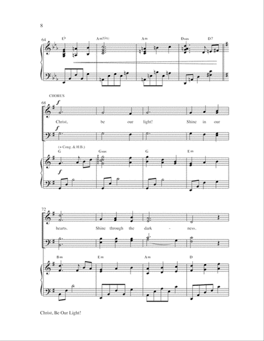 Christ, Be Our Light 4-Part scores gallery preview page 8