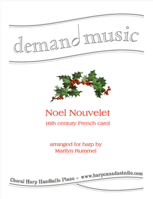 Book cover for Noel Nouvelet for lever or pedal harp