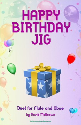 Book cover for Happy Birthday Jig for Flute and Oboe Duet