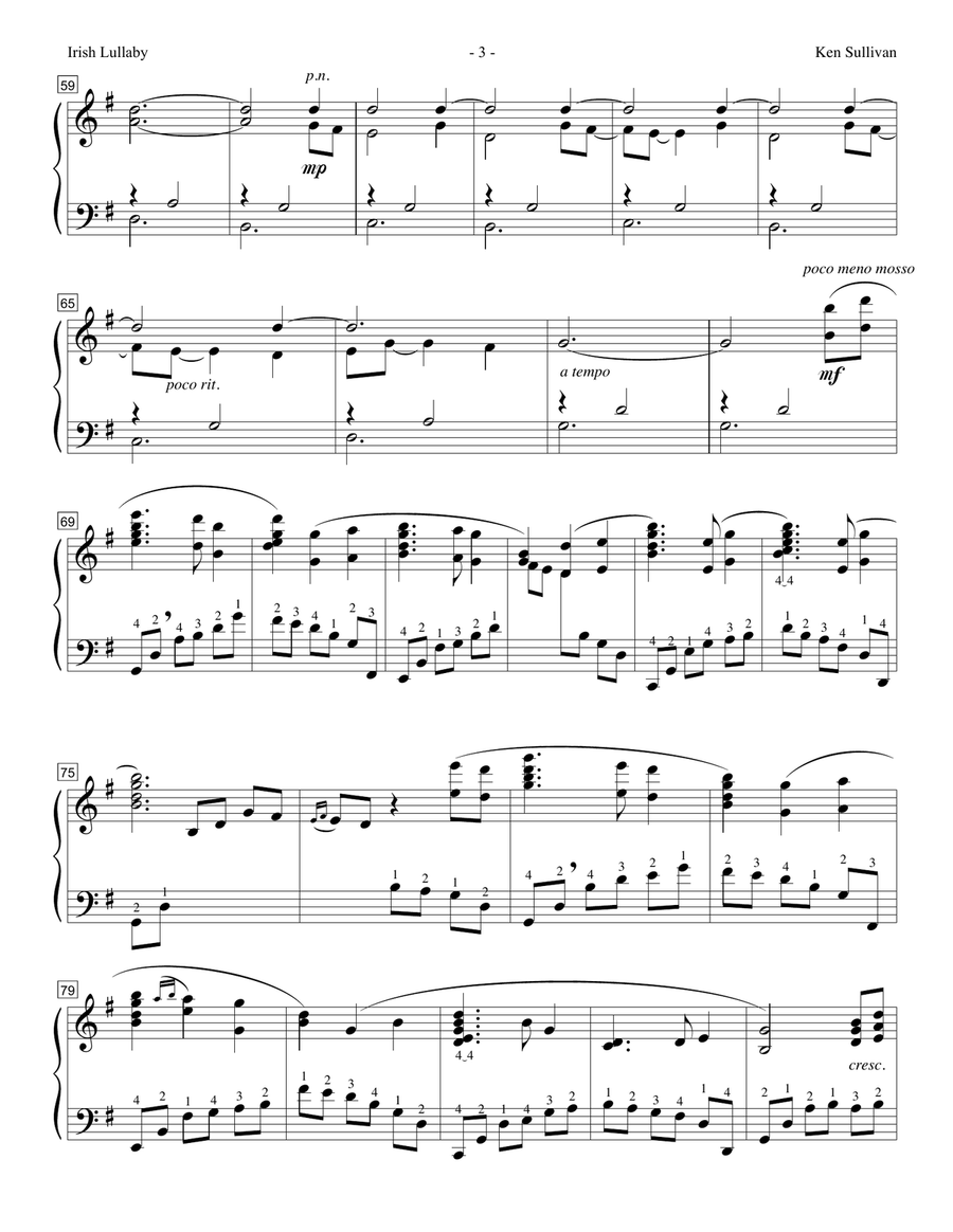 Irish Lullaby (for harp) Irish Lullaby (for harp) Harp scores gallery preview page 3