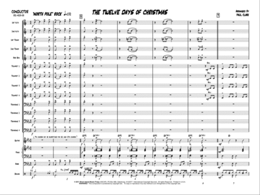 The Twelve Days of Christmas Jazz Ensemble scores gallery preview page 2