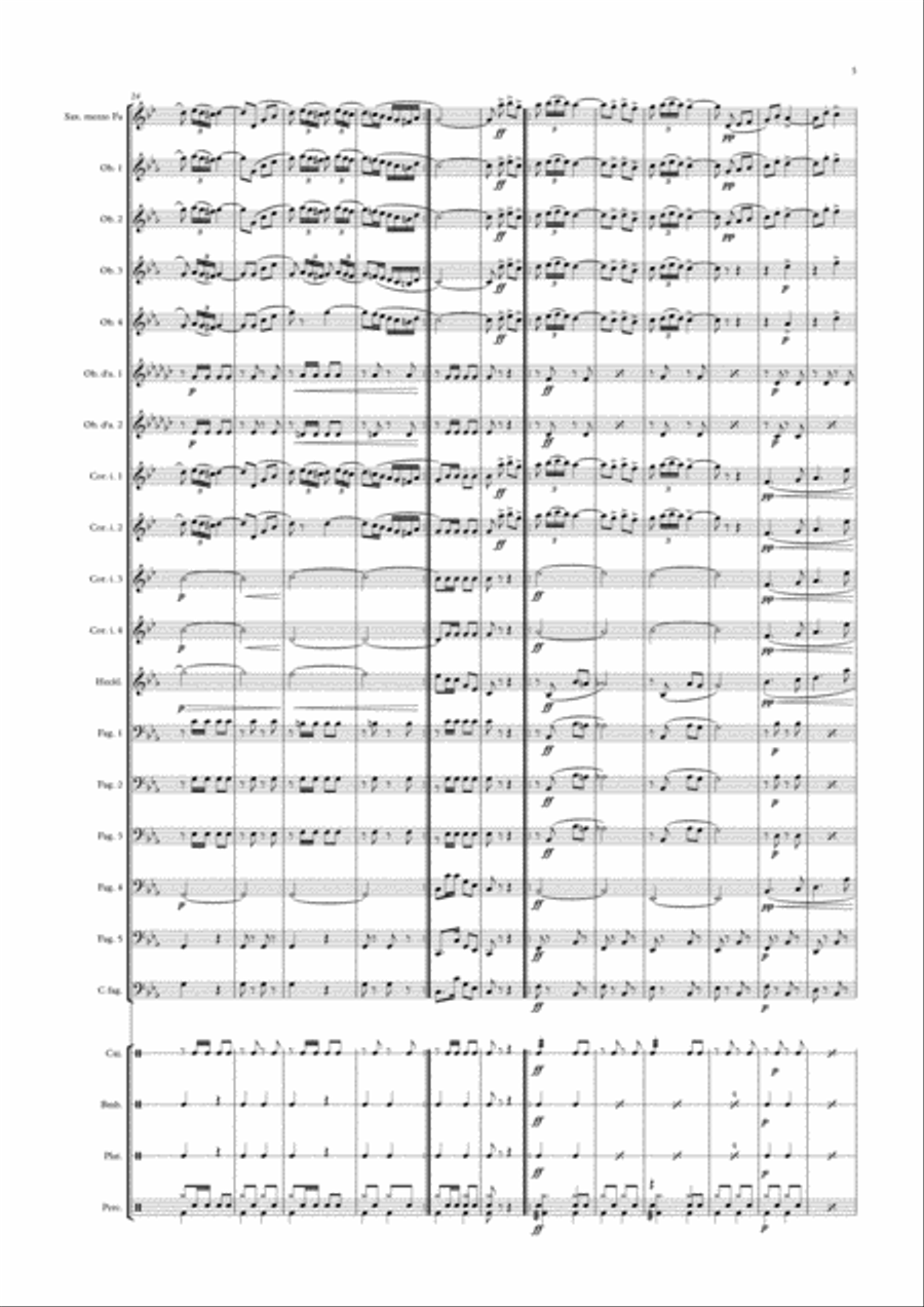Gallito (pasodoble) for double reed band Woodwind Ensemble scores gallery preview page 3