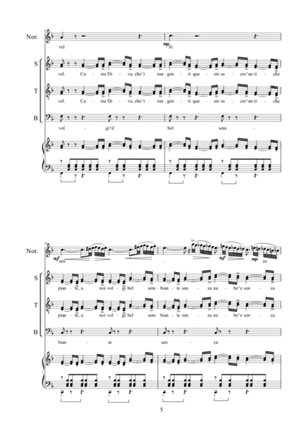 Bellini-Norma (Act1) Casta Diva - Soprano solo, Chorus SSTB) and Piano image number null
