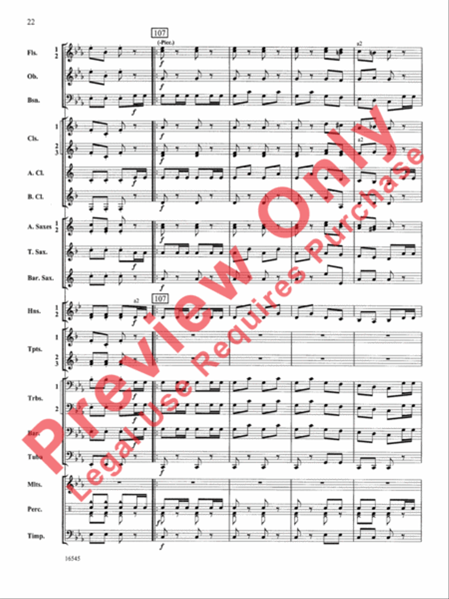William Tell Overture Concert Band scores gallery preview page 23
