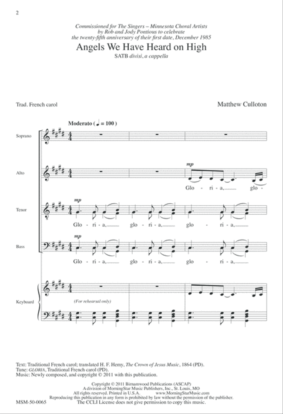 Angels We Have Heard on High Divisi scores gallery preview page 1