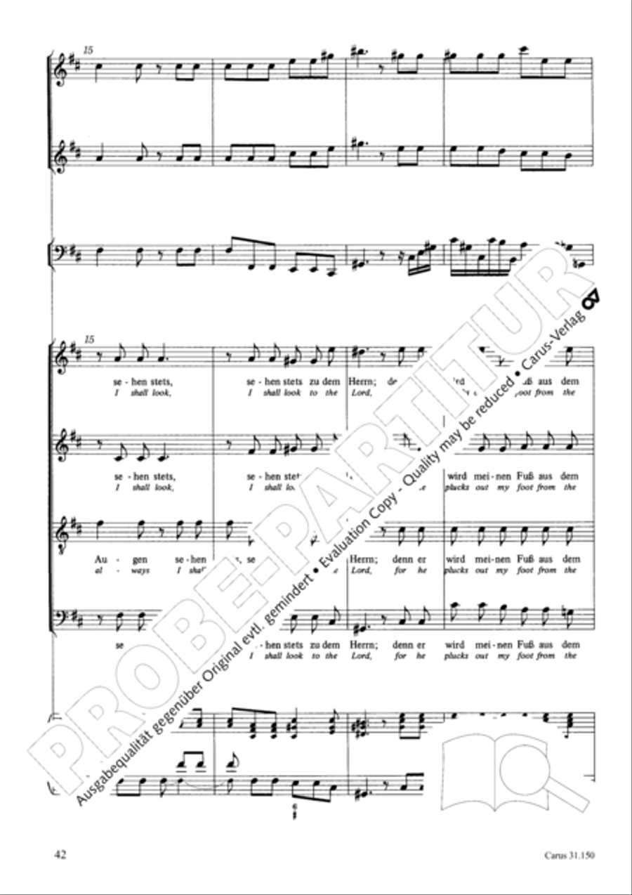O my Lord, I long for thee (Nach dir, Herr, verlanget mich) 4-Part scores gallery preview page 45