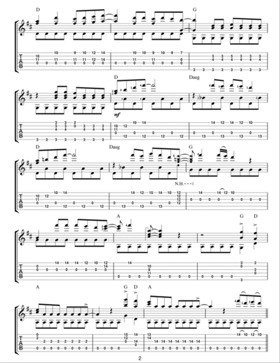 Mamma Mia Acoustic Guitar scores gallery preview page 2