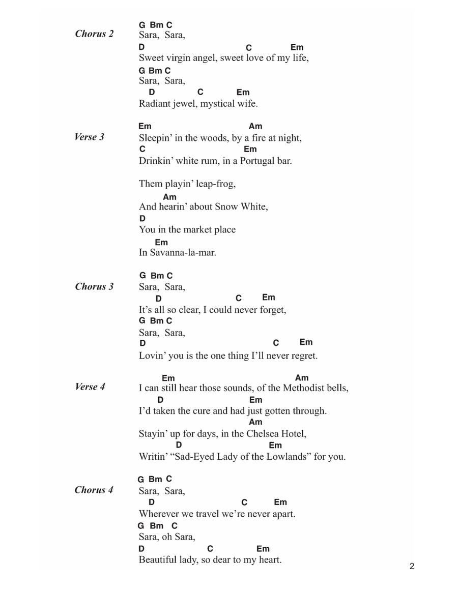 Sara Acoustic Guitar scores gallery preview page 2