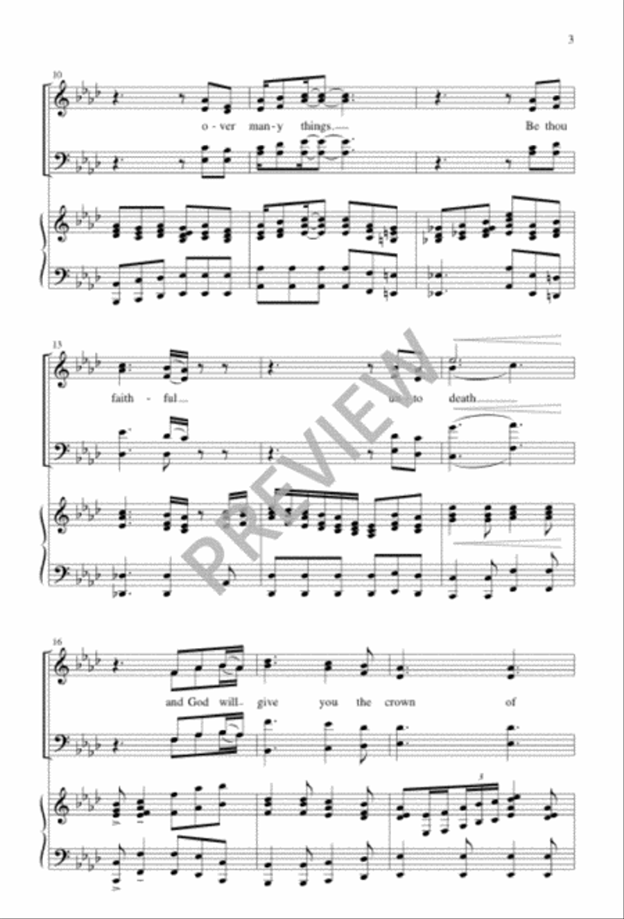Faithful over a Few Things 4-Part scores gallery preview page 4