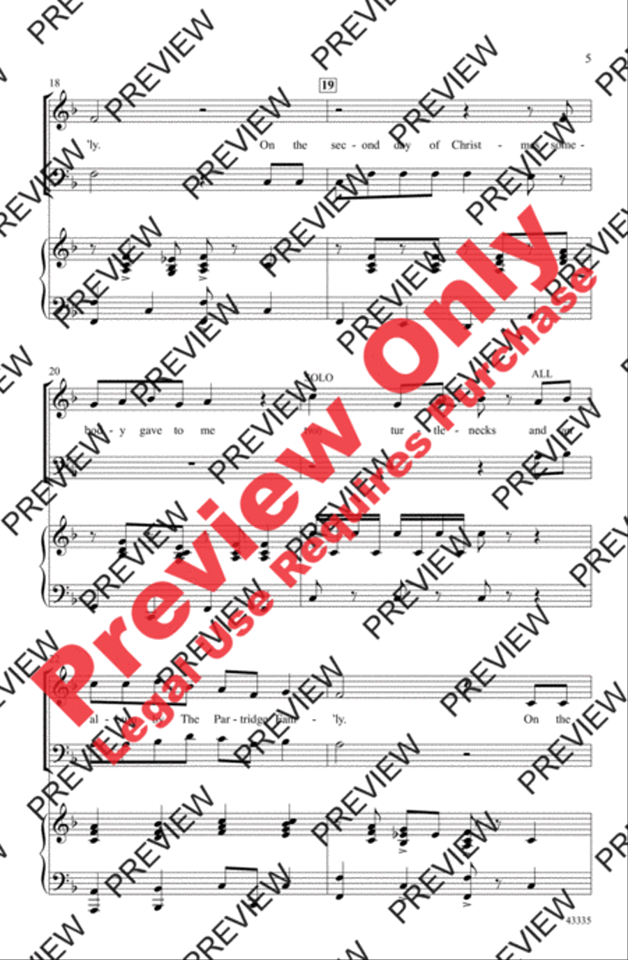 The Twelve Days of a Regifted Christmas 4-Part scores gallery preview page 20