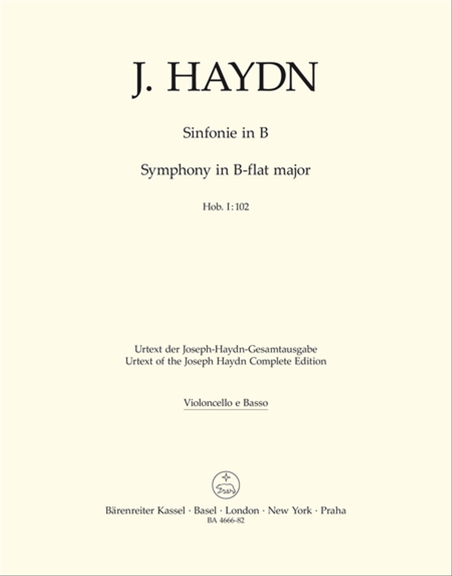 London Symphony, No. 10 B flat major Hob.I:102 Double Bass scores gallery preview page 1