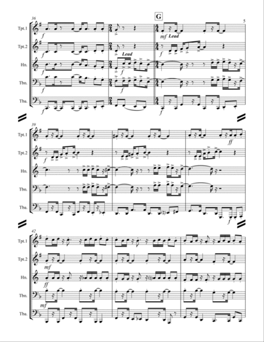 Tijuana Taxi Brass Ensemble scores gallery preview page 6