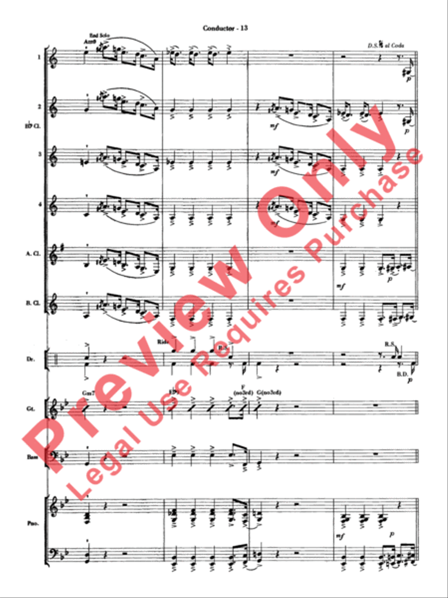 The Pink Panther Clarinet Choir scores gallery preview page 14