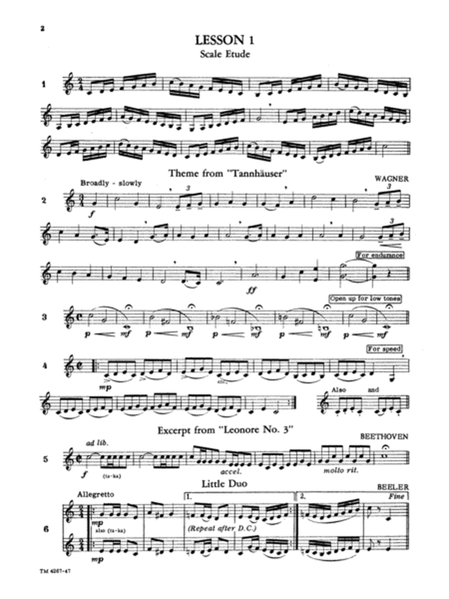 Walter Beeler Method for the Cornet (Trumpet), Book 2