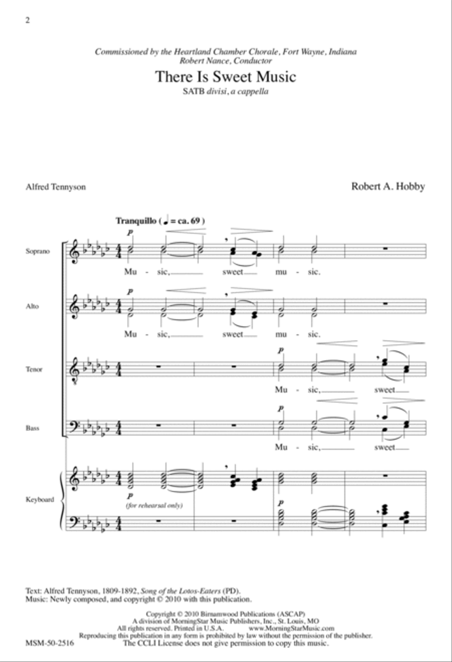 There Is Sweet Music Divisi scores gallery preview page 2
