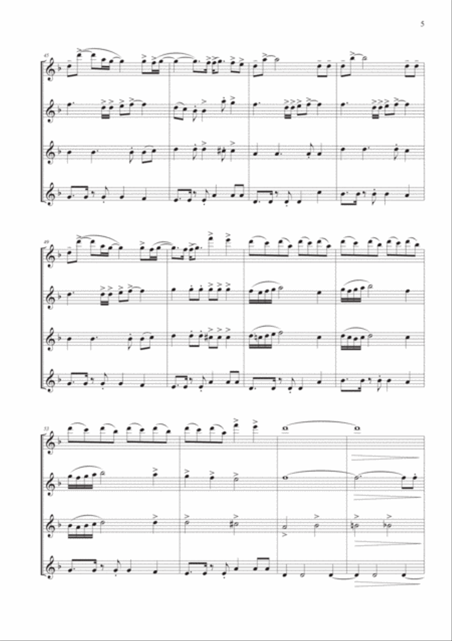 Skyfall Skyfall Woodwind Quartet scores gallery preview page 6