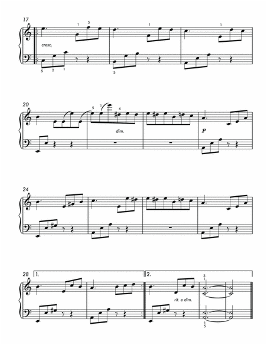 Fur Elise (Early Intermediate Piano with Duet) Piano Method scores gallery preview page 3