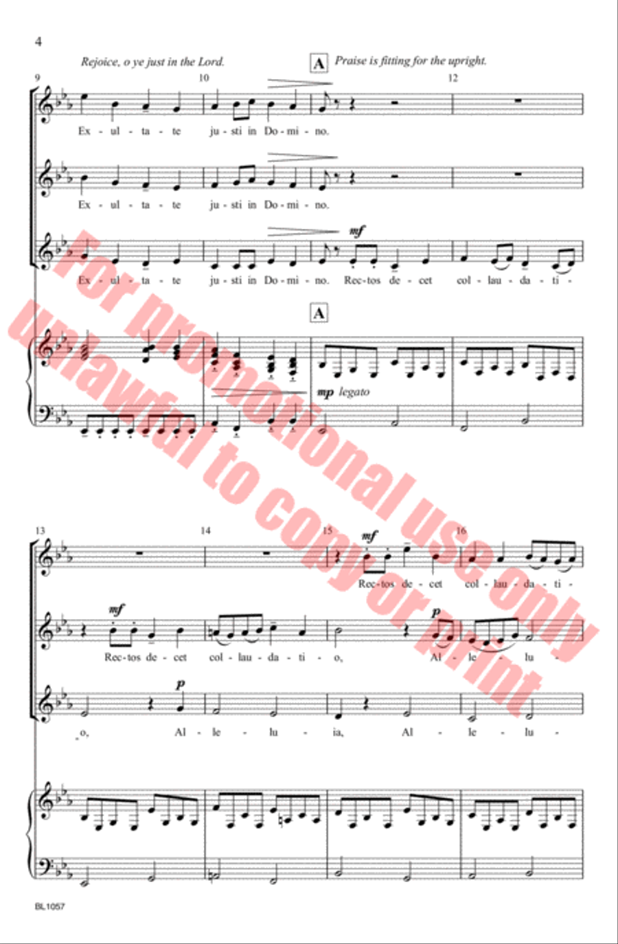 Exultate Justi Exultate Justi SSA scores gallery preview page 5