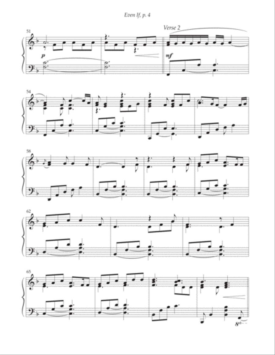 Even If Piano Solo scores gallery preview page 4