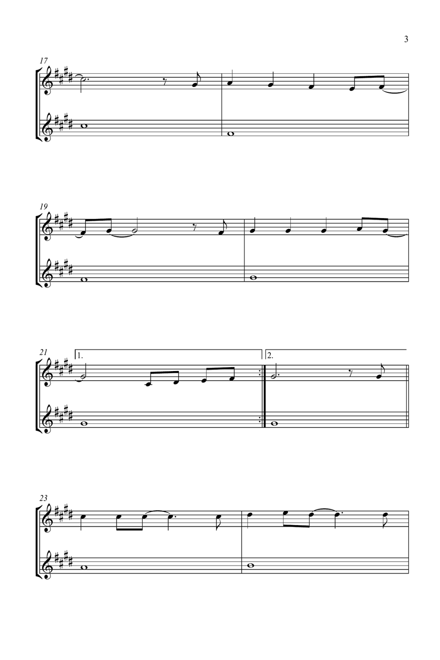 Mary, Did You Know? Clarinet Duet scores gallery preview page 3