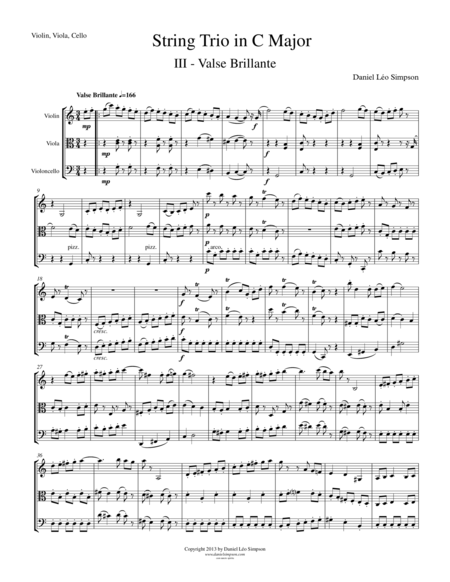 String Trio in C Major (Violin, Viola, Cello) 3rd Mvt. image number null