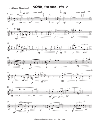 String Quartet on B-flat (1989-90, rev. 1993) violin 2 part