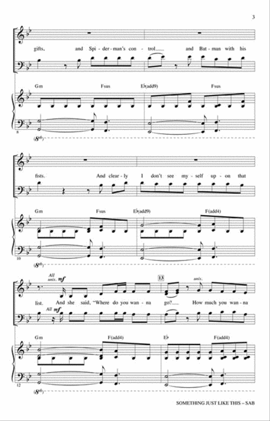 Something Just Like This 3-Part scores gallery preview page 3