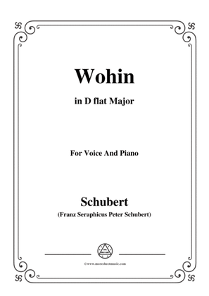 Book cover for Schubert-Wohin,from 'Die Schöne Müllerin',Op.25 No.2,in D flat Major,for Voice&Piano