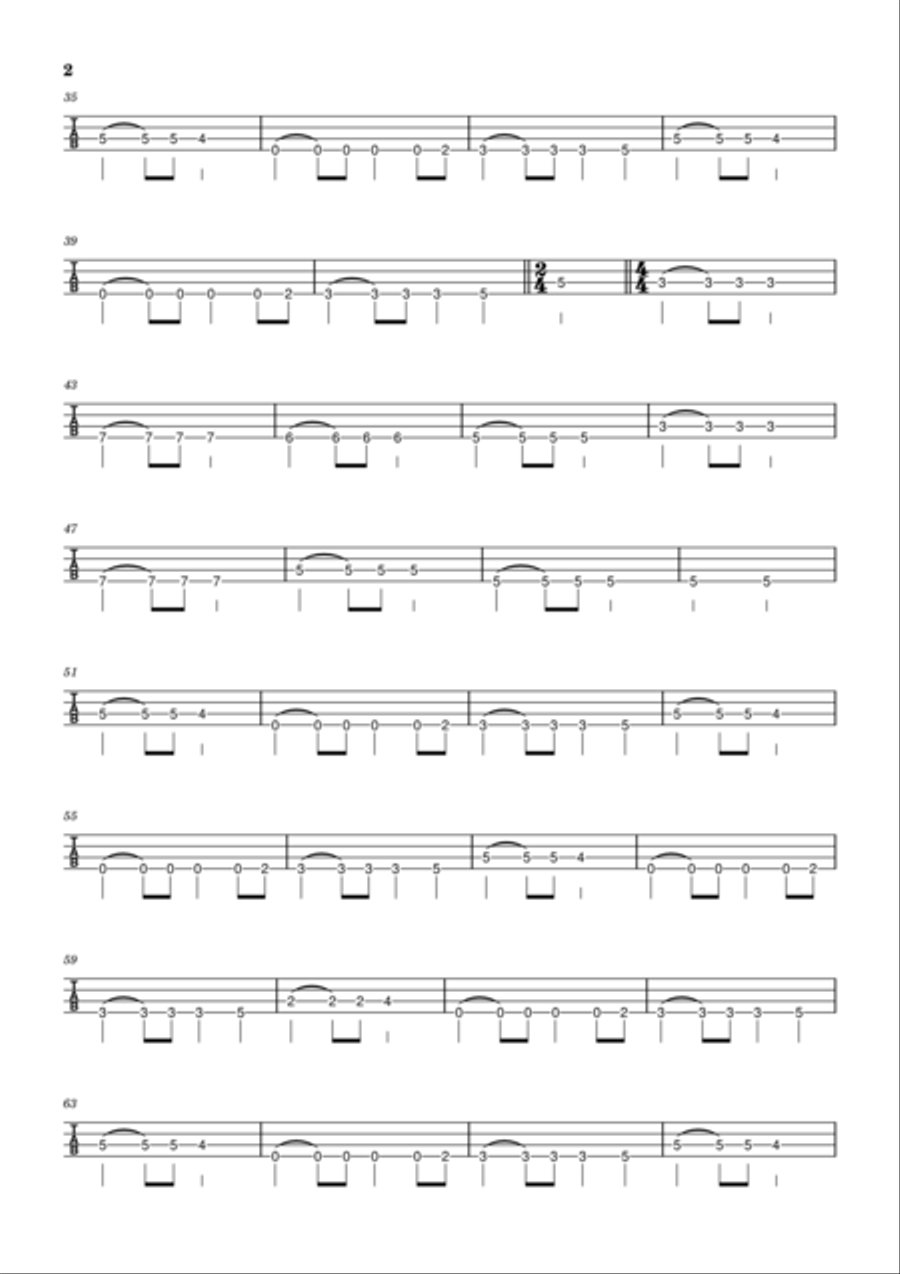 I Don't Want To Miss A Thing Guitar Tablature scores gallery preview page 2